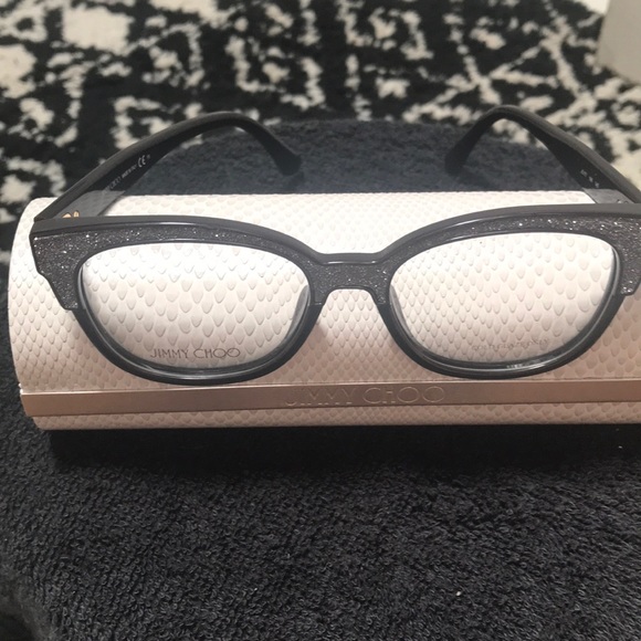 JimmyChoo Eyeglasses NWOT w/ Case & cleaning cloth - Picture 3 of 8